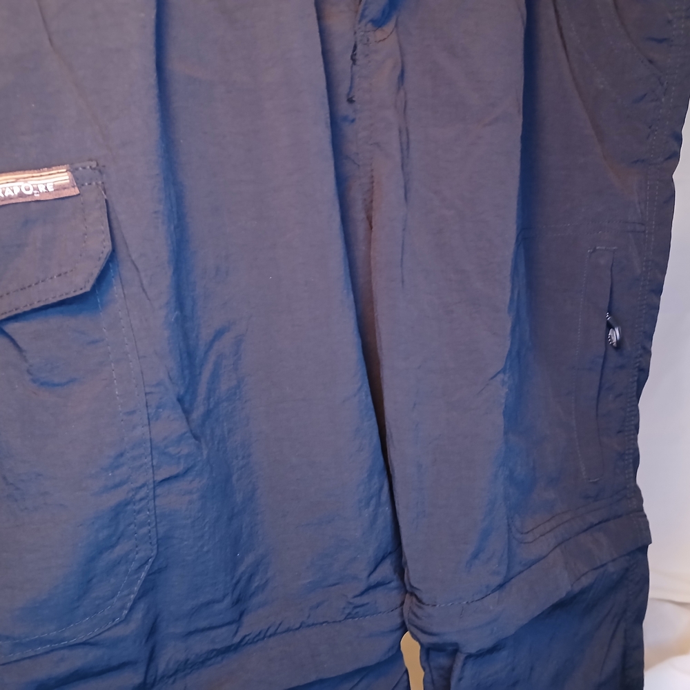 Black Cargo Convertible Pants/Shorts - Picture 3 of 5